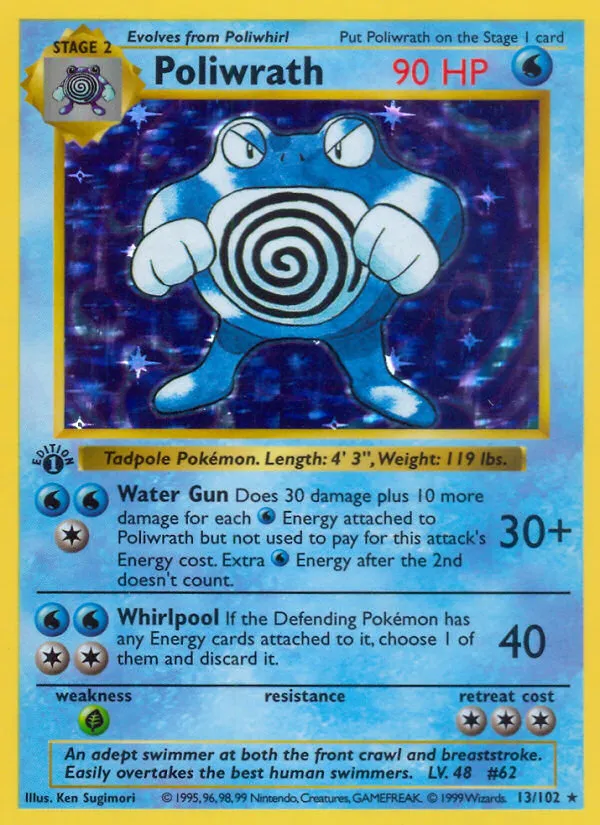 Poliwrath #13, Base Set 1st Edition