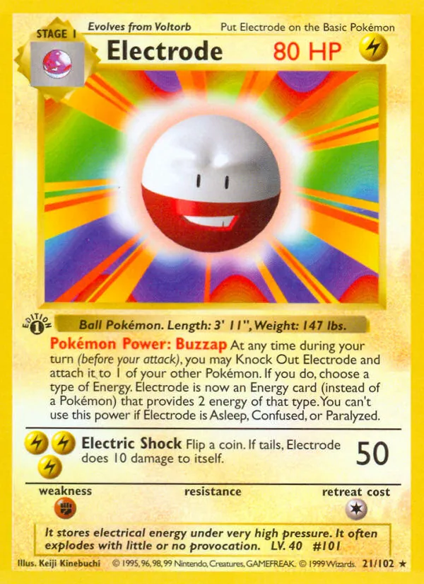 Electrode #21, Base Set 1st Edition