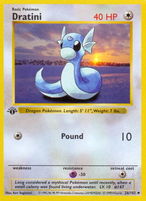 Dratini #26, Base Set 1999-2000 Copyright