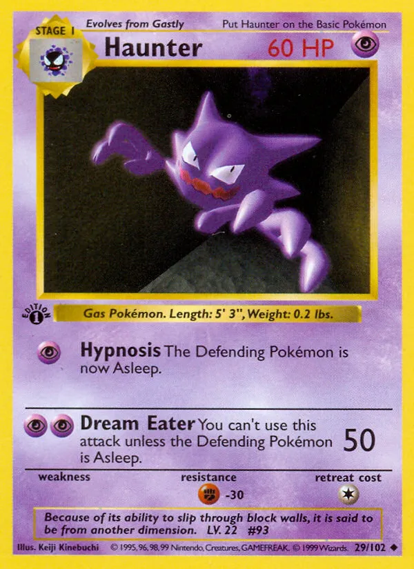 Haunter #29, Base Set 1st Edition