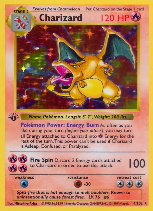 Charizard #4, Base Set Unlimited