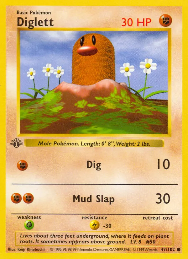 Diglett #47, Base Set Fight Symbol Error