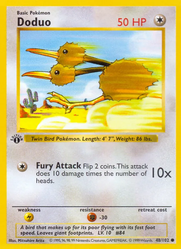 Doduo #48, Base Set Unlimited