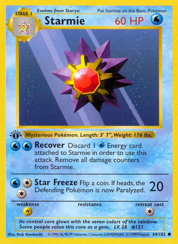 Starmie #64, Base Set Trainer Deck B