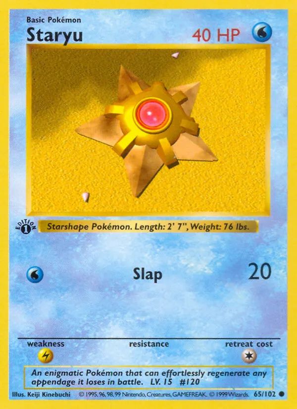 Staryu #65, Base Set 1999-2000 Copyright