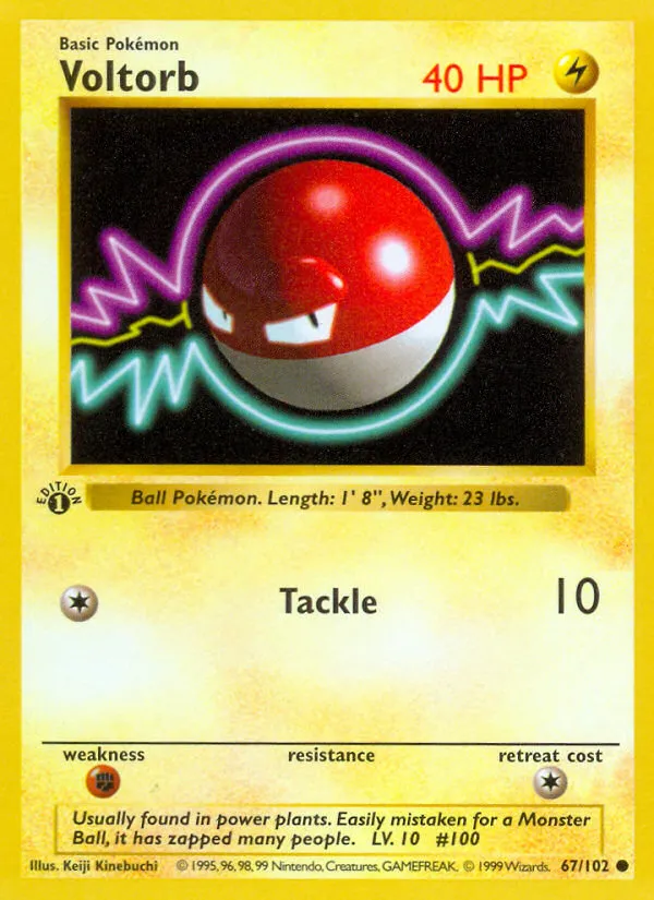 Voltorb #67, Base Set Unlimited