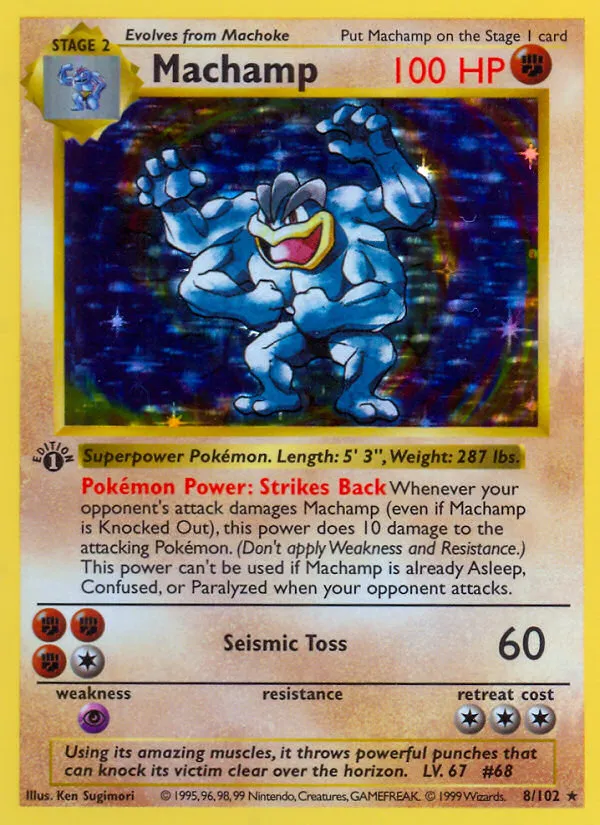Machamp #8, Base Set Trainer Deck A