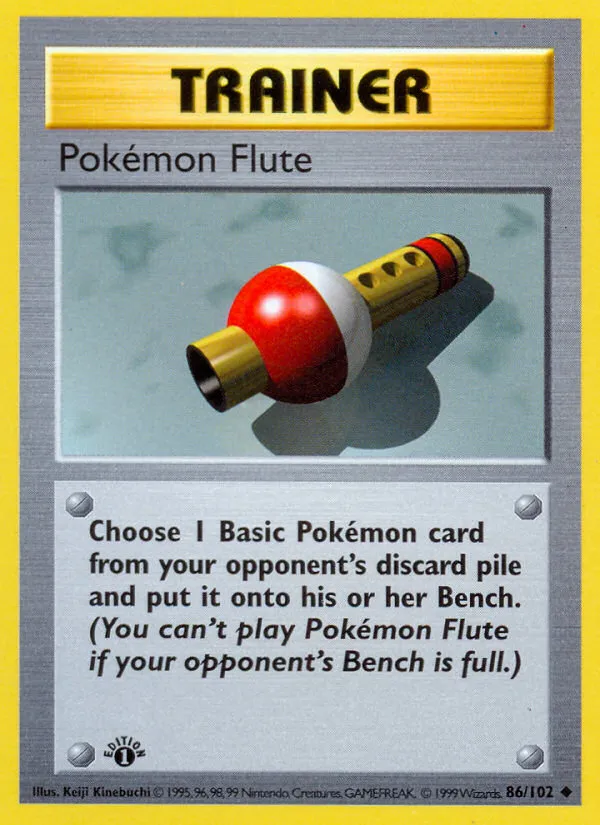 Pokémon Flute #86, Base Set 1st Edition