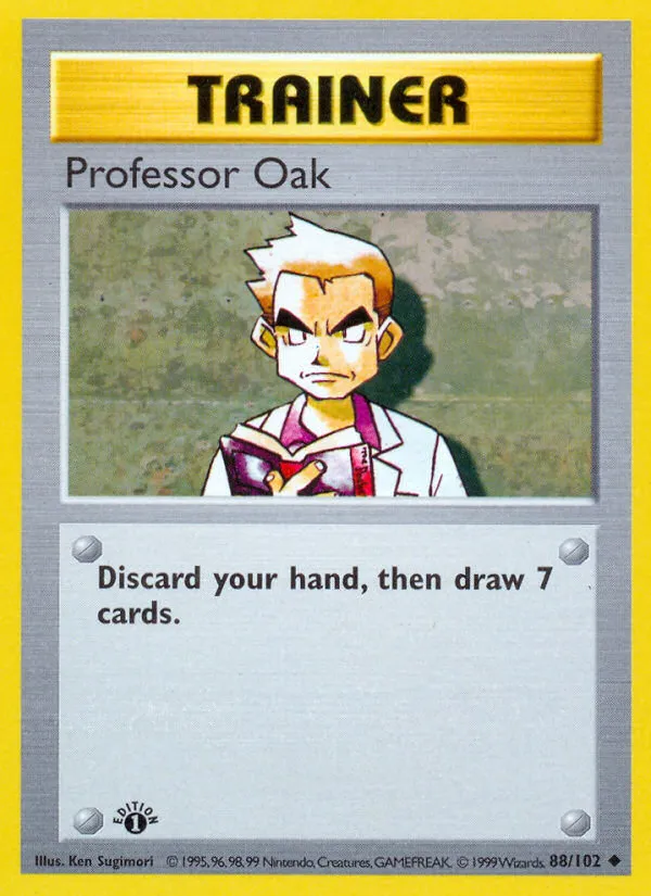 Professor Oak #88, Base Set Unlimited