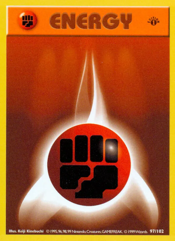 Fighting Energy #97, Base Set Trainer Deck A