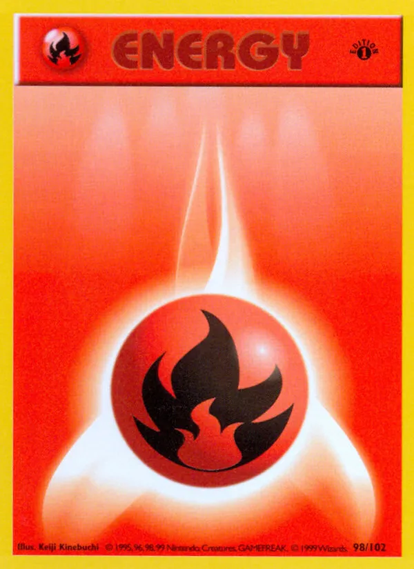Fire Energy #98, Base Set Unlimited