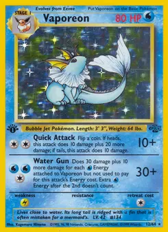 Vaporeon #12, 1st Edition