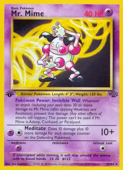 Mr. Mime #22, 1st Edition