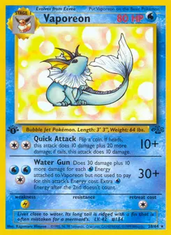 Vaporeon #28, 1st Edition