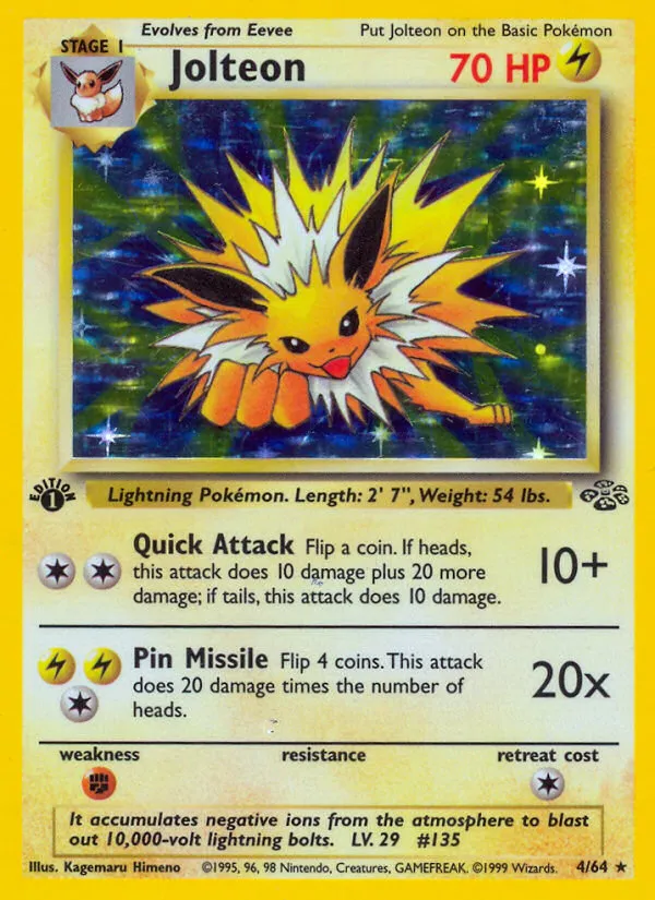 Jolteon #4, Jungle 1st Edition