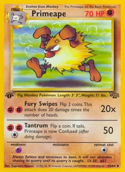 Primeape #43, 1st Edition