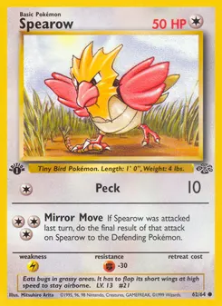 Spearow #62, 1st Edition