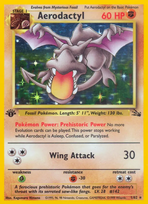 Aerodactyl #1, Fossil 1st Edition