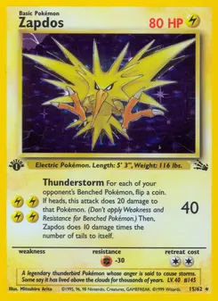 Zapdos #15, 1st Edition