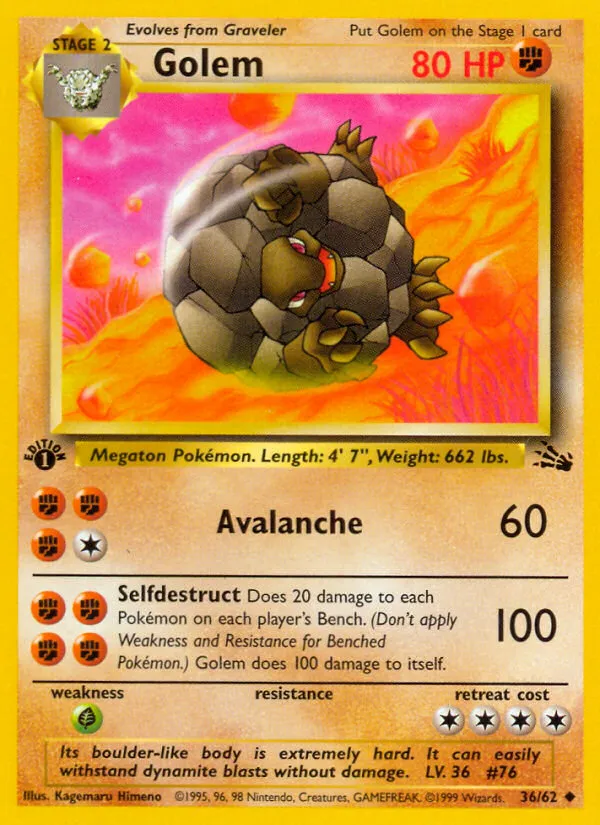 Golem #36, Fossil 1st Edition