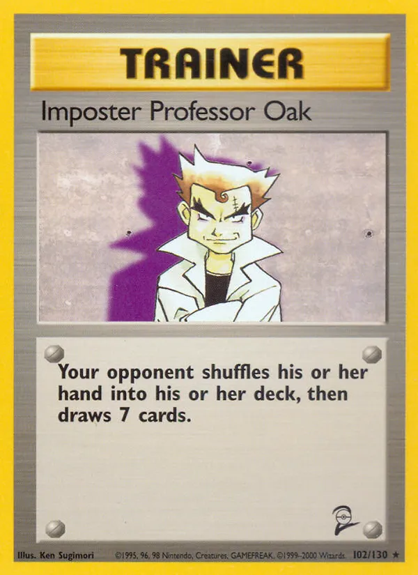 Imposter Professor Oak #102, Base Set 2