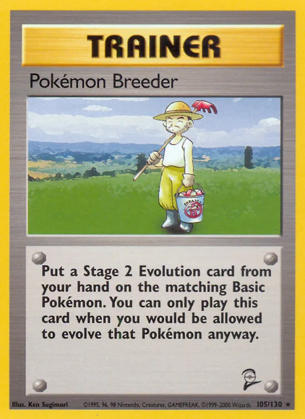 Pokémon Breeder #105, Base Set 2