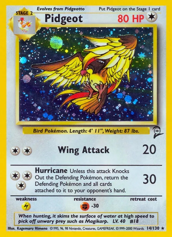 Pidgeot #14, Base Set 2
