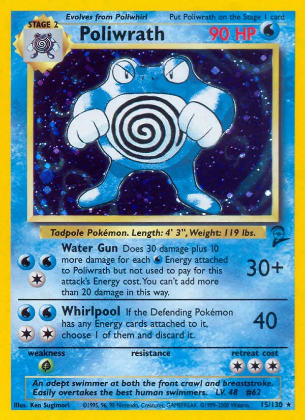 Poliwrath #15, Base Set 2