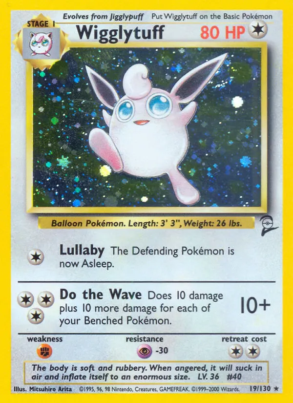 Wigglytuff #19, Base Set 2 Inverted Back Error