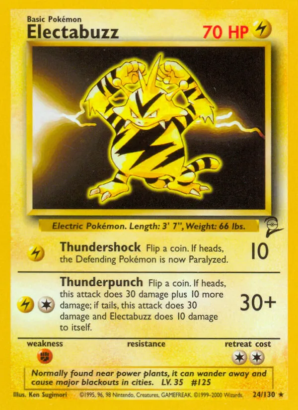 Electabuzz #24, Base Set 2
