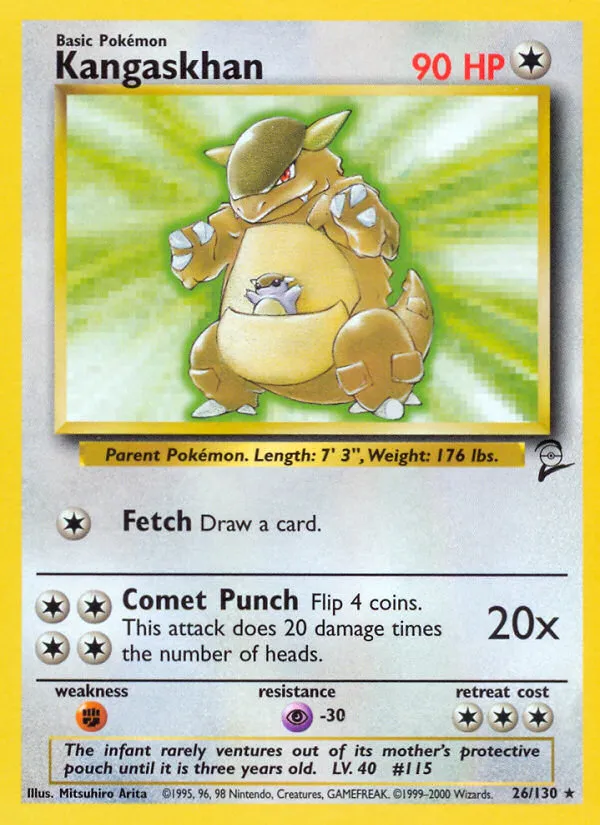 Kangaskhan #26, Base Set 2