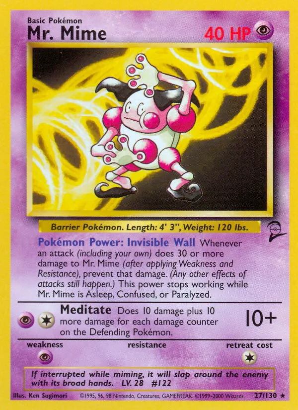 Mr. Mime #27, Base Set 2
