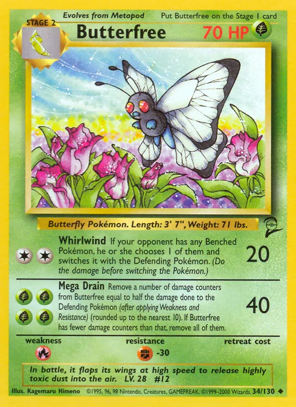 Butterfree #34, Base Set 2