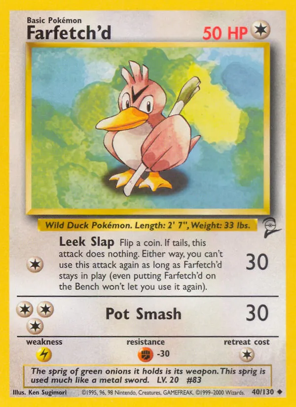Farfetch'd #40, Base Set 2