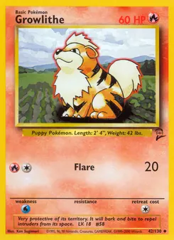 Growlithe #42, Standard
