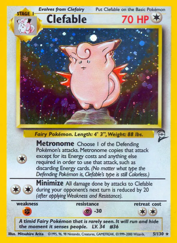 Clefable #5, Base Set 2