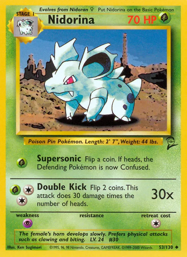 Nidorina #53, Base Set 2