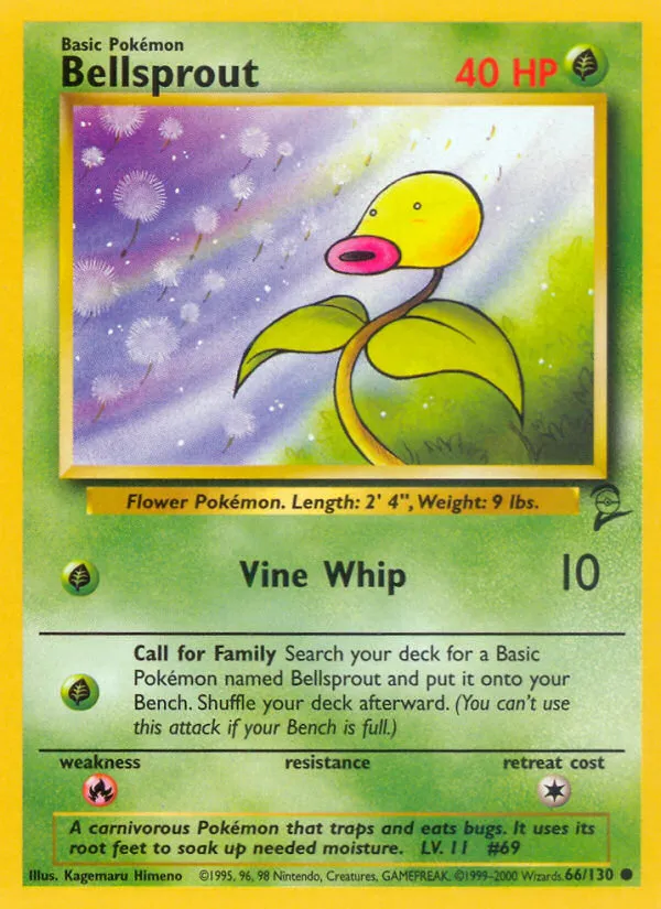 Bellsprout #66, Base Set 2