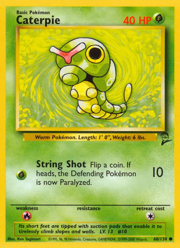 Caterpie #68, Base Set 2