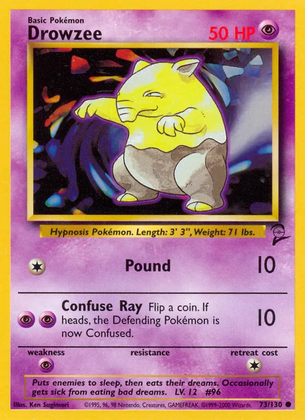 Drowzee #73, Base Set 2