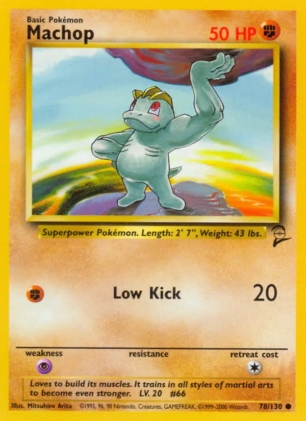 Machop #78, Base Set 2