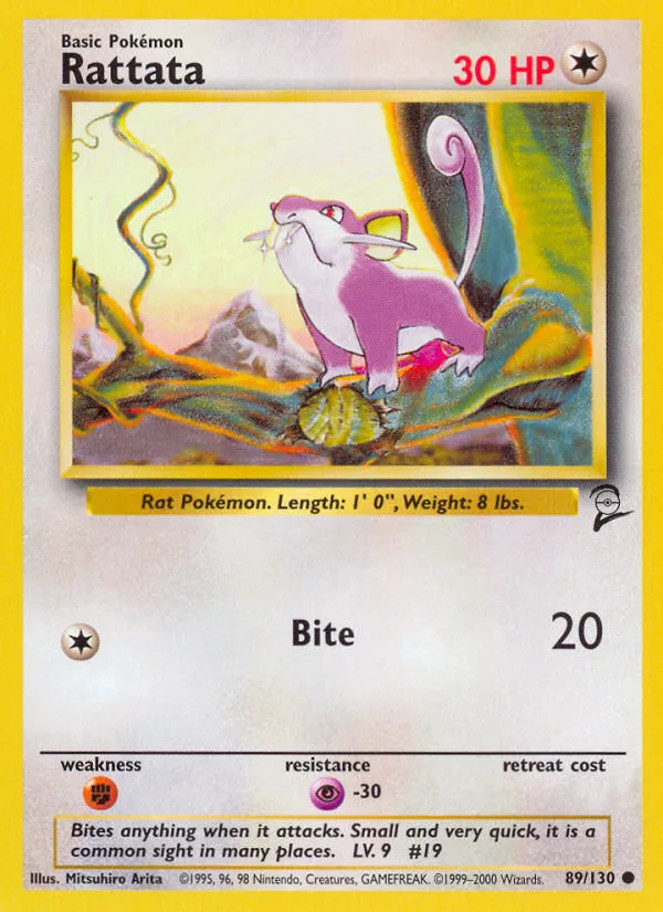 Rattata #89, Base Set 2