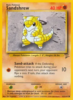 Sandshrew #91, Standard