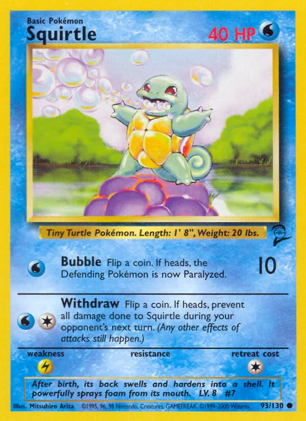 Squirtle #93, Base Set 2