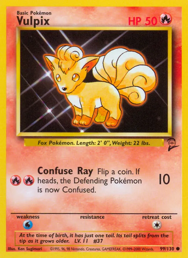 Vulpix #99, Base Set 2
