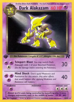 Dark Alakazam #18, 1st Edition
