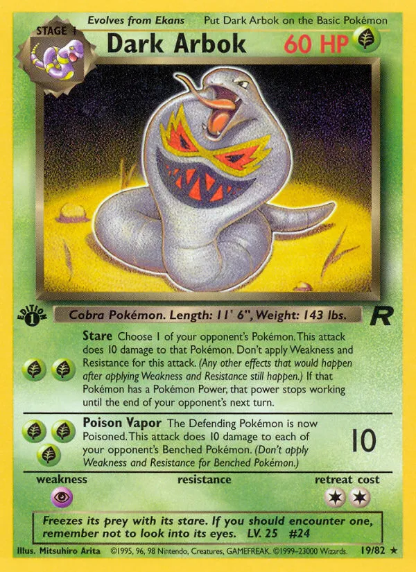 Dark Arbok #19, Team Rocket