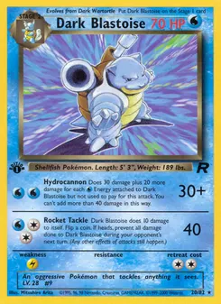 Dark Blastoise #20, 1st Edition