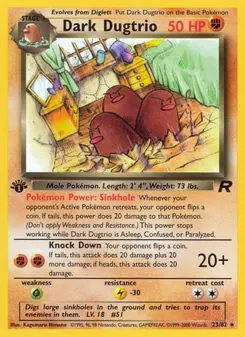 Dark Dugtrio #23, 1st Edition