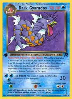Dark Gyarados #25, 1st Edition